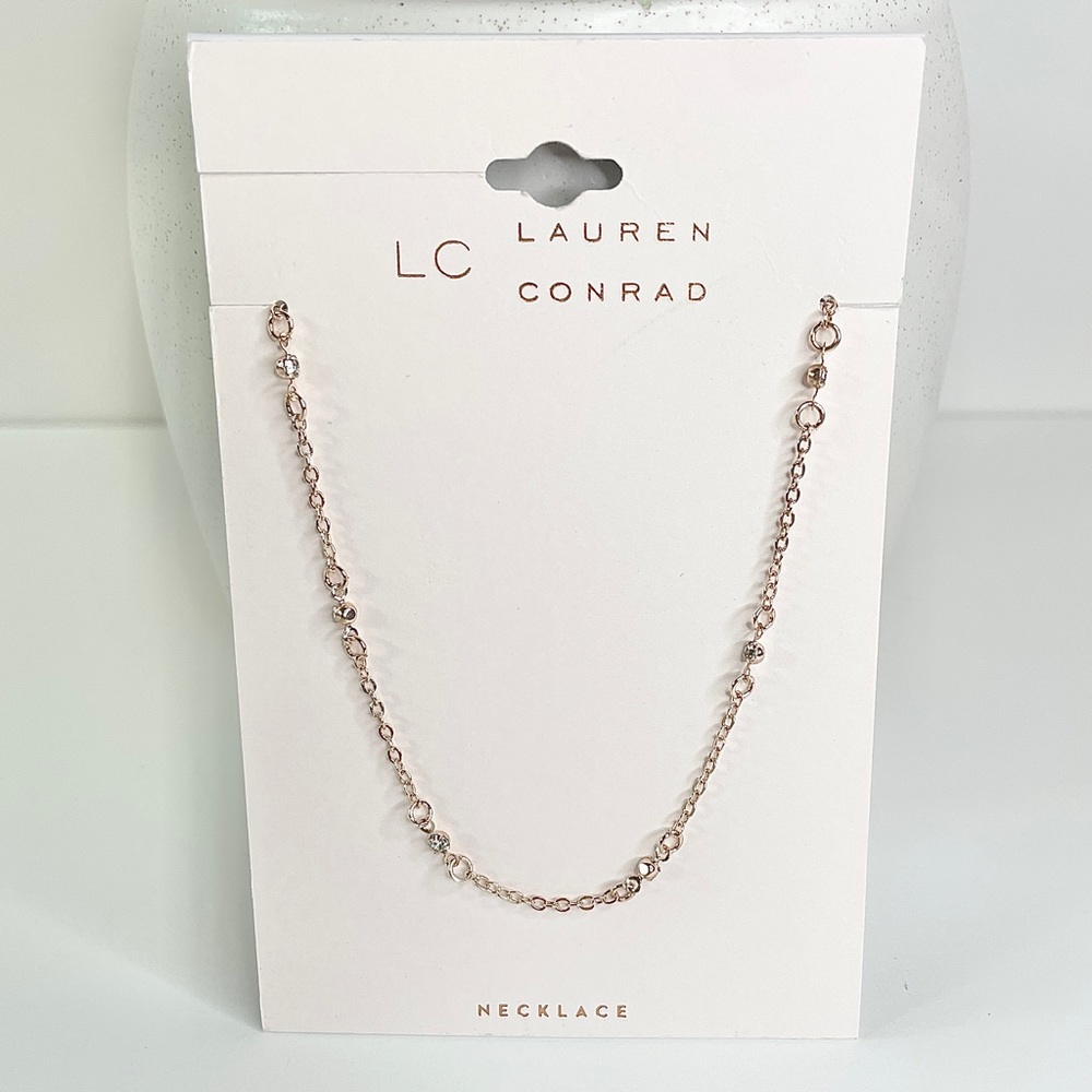 NWT LC Lauren Conrad rose gold necklace